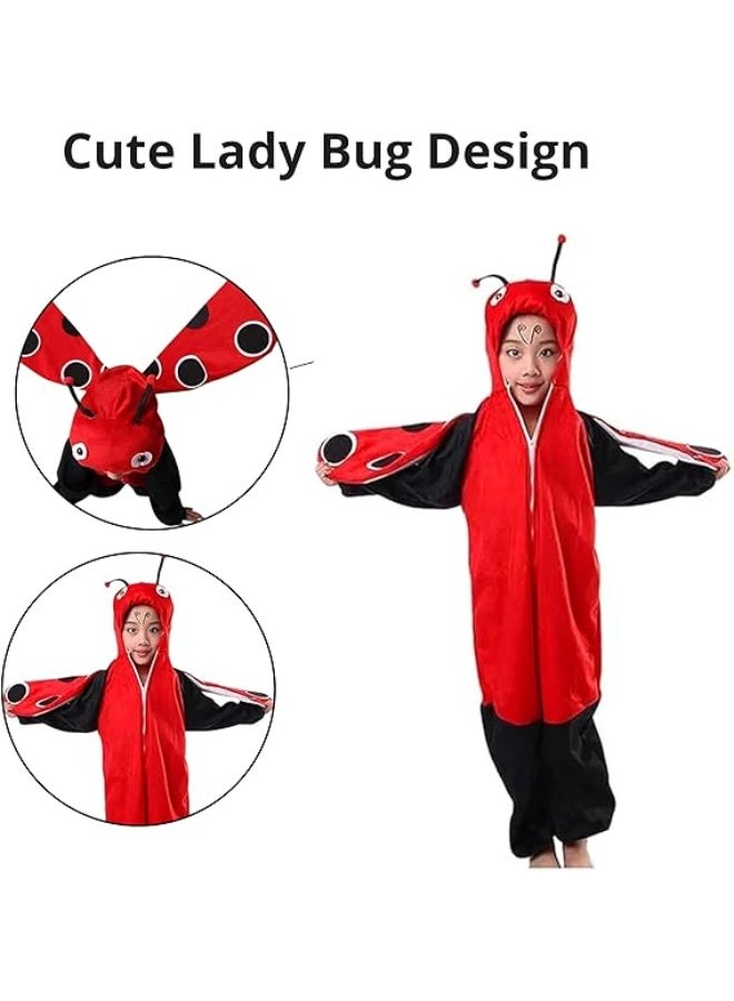 Brain Giggles Ladybug Animal Plush Costume Design Carnival Party Jumpsuit for Kids Boys and Girls Small - Image 3