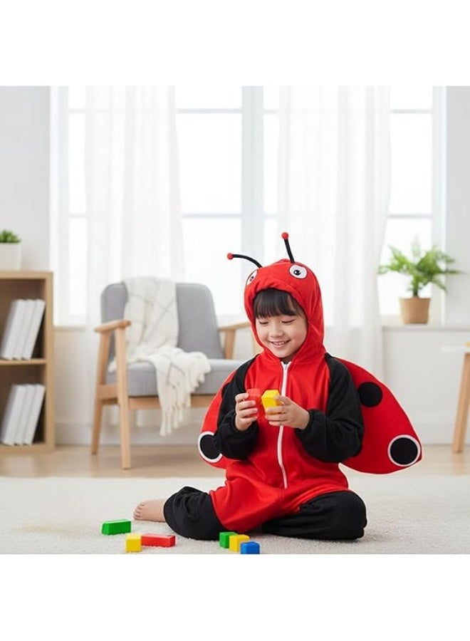 Brain Giggles Ladybug Animal Plush Costume Design Carnival Party Jumpsuit for Kids Boys and Girls Small - Image 4
