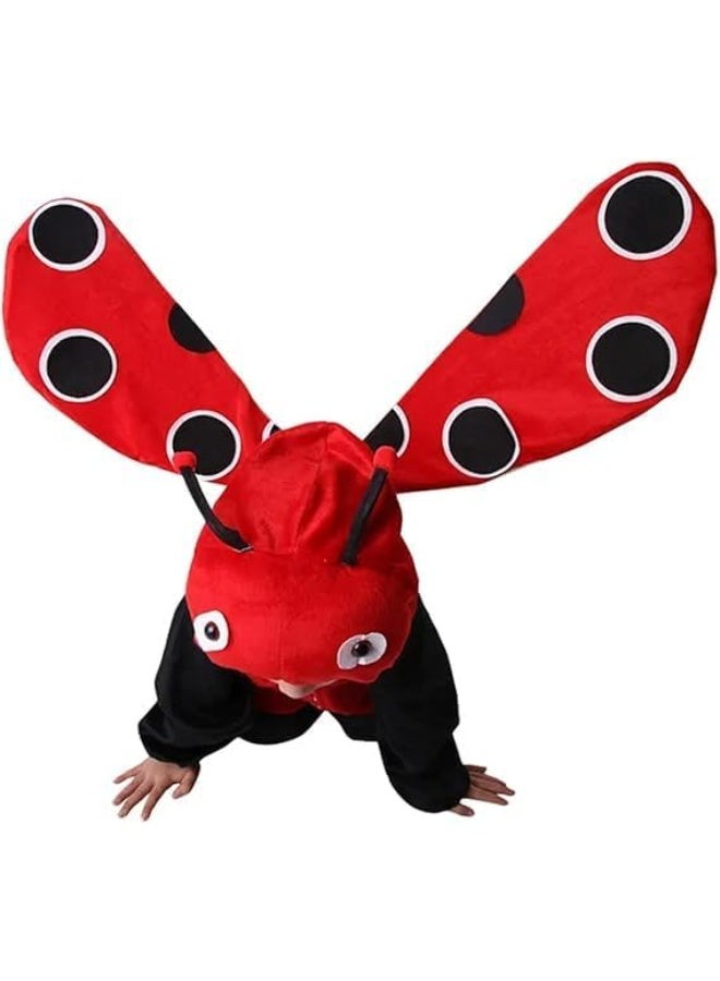 Brain Giggles Ladybug Animal Plush Costume Design Carnival Party Jumpsuit for Kids Boys and Girls Small - Image 5