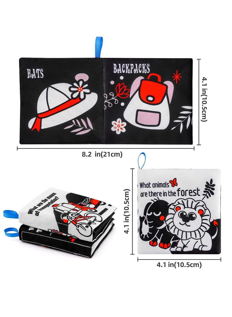 Indestructible High Contrast Baby Crinkle Books for 0-12 Months, Washable and Chewable, Non-Toxic Early Learning Toys, Perfect Gift for Newborn Boys and Girls - Image 5