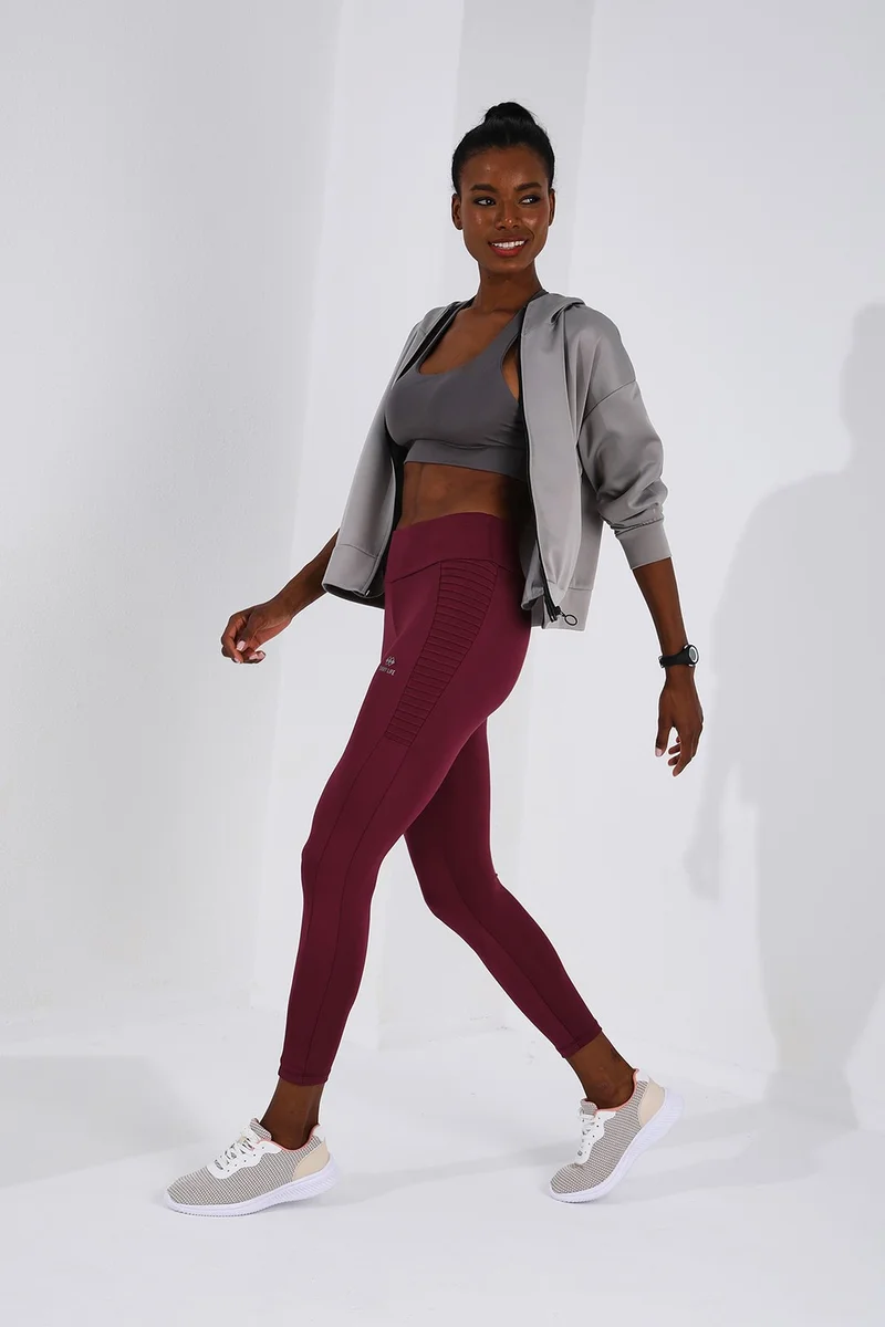 تومي لايف Claret Red Women's High Waist Slim Fit Skinny Leggings-94568