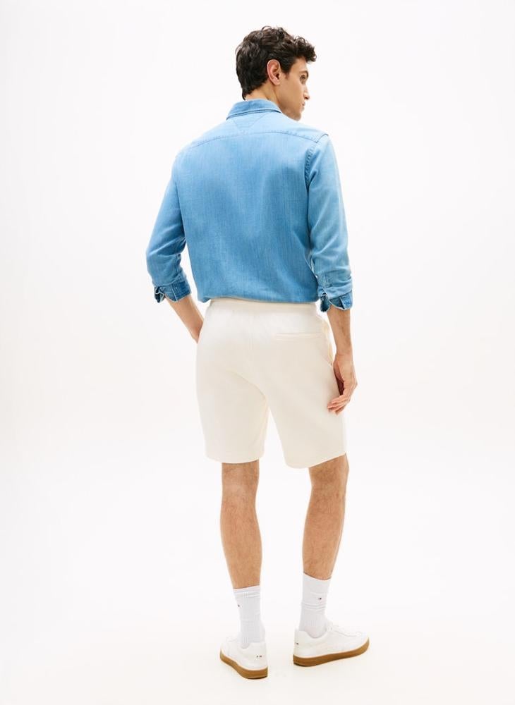 TOMMY HILFIGER Flag Embroidery Terry Sweat Shorts - Image 2