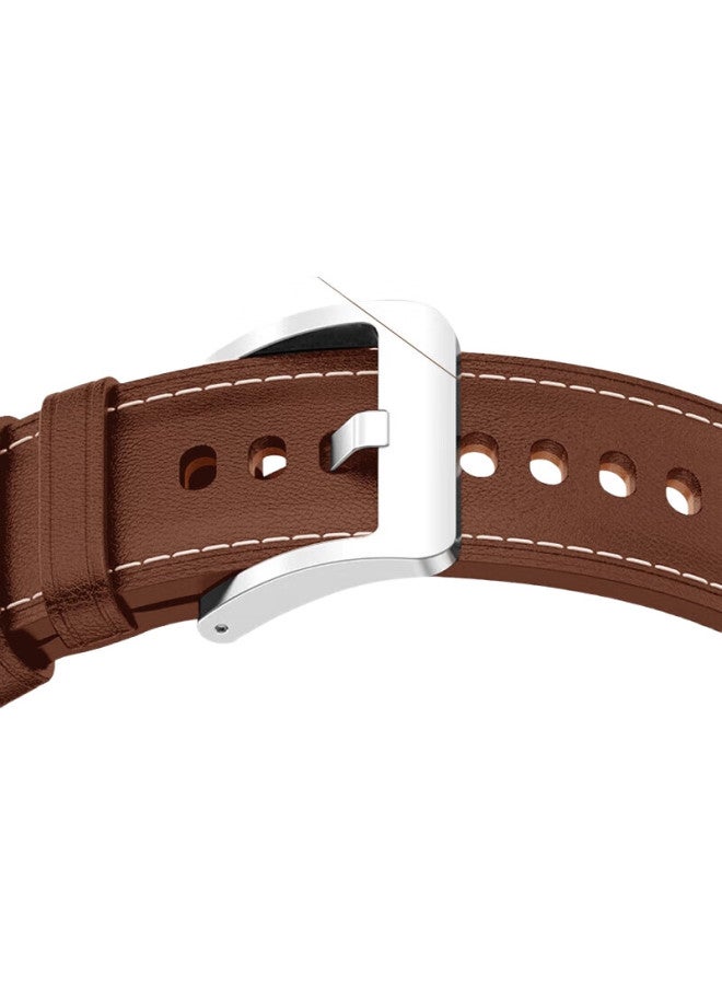MSSM Genuine Leather Watch Band With Buckle For Apple Watch Series 2/S10/9/8/7, Color: Coffee, Size: 49/46/45/44Mm - Image 2