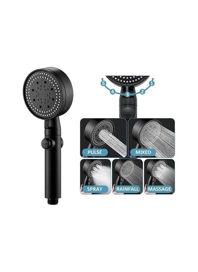 Generic Portal AE High Pressure Showerhead (Black) - Adjustable & Water-Saving  - Image 2