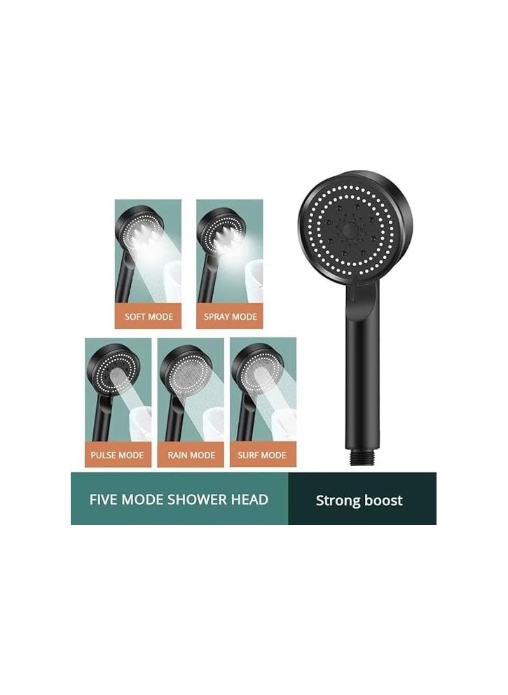 Generic Portal AE High Pressure Showerhead (Black) - Adjustable & Water-Saving  - Image 3
