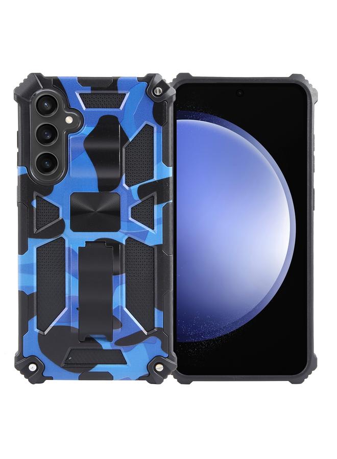 S-TOP Case For Samsung Galaxy S24 5G Camouflage Armor Kickstand TPU + PC Magnetic Phone Case - Image 1