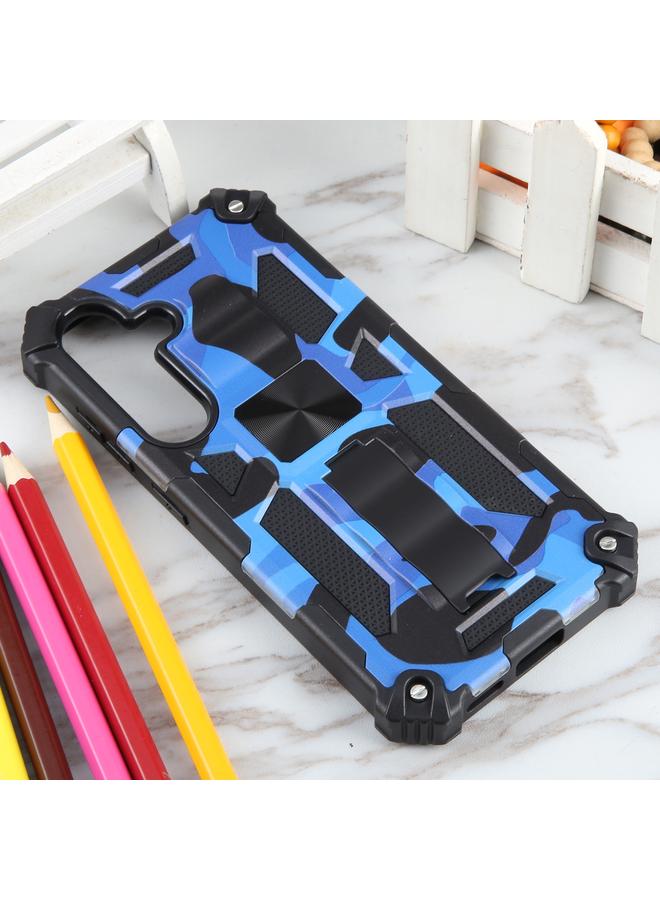 S-TOP Case For Samsung Galaxy S24 5G Camouflage Armor Kickstand TPU + PC Magnetic Phone Case - Image 2