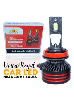 Royal Car LED Headlight Bulbs Automotive Pro Highlight Color temperature 6000K/white Bright Beam 6000K Cool White R8 Plus Series 1500W- 75000LM High Power H11  - Image 4