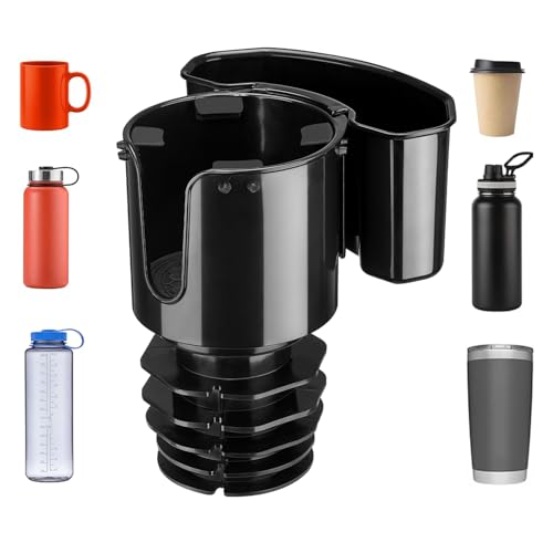 JOYTUTUS Cup Holder Expander, Expandable Insert Extender, Adapt Most Regular Cup Holder for Car 18-40oz (3.4-3.8 Inch), Hydro-Flask, Yeti, Nalgene (16 40 Oz) Large Water Bottles - Image 1