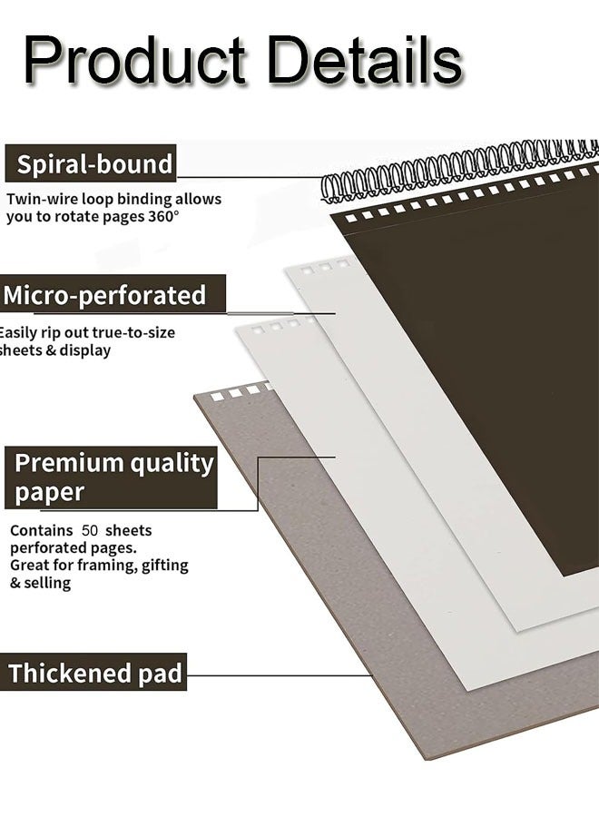 GBQ B4(25*35cm)Sketchbook 50 Sheets/Book Sketchbook Spiral Bound Hardcover Art Book - Image 3