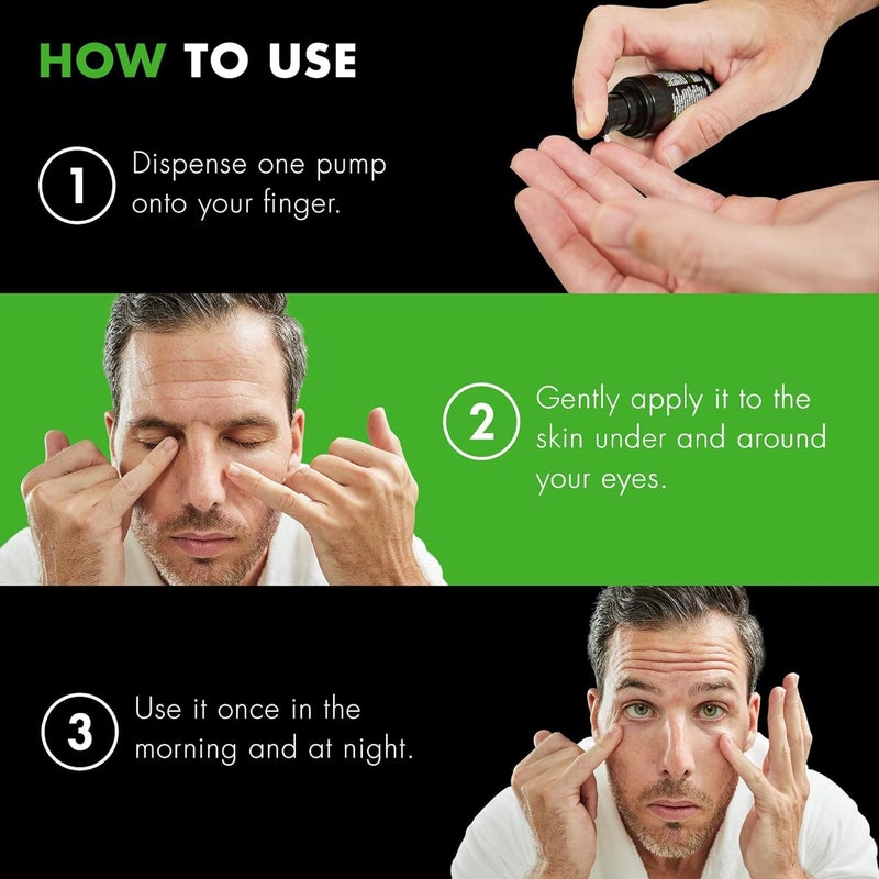 Tiege Hanley Eye Cream for Men, Morning and Night Under Eye Cream With Hyaluronic Acid and Vitamin B3, Helps Reduce the Look of Dark Circles and Puffiness, Anti Aging Menâ€™s Skin Care, 0.5 Oz, 2 Pack - Image 5