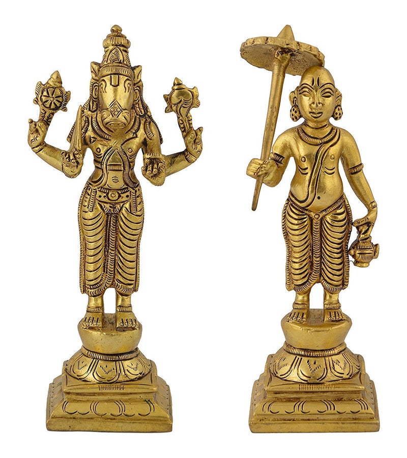 ARTVARKO Brass Dashavatara Dasavatharam of Lord Vishnu Statues Ten Incarnations Avatars Idol Murti Gold Color 6 Inch10 pcs45 Kg Religious - Image 4