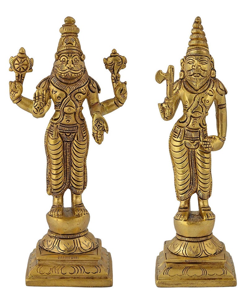 ARTVARKO Brass Dashavatara Dasavatharam of Lord Vishnu Statues Ten Incarnations Avatars Idol Murti Gold Color 6 Inch10 pcs45 Kg Religious - Image 5