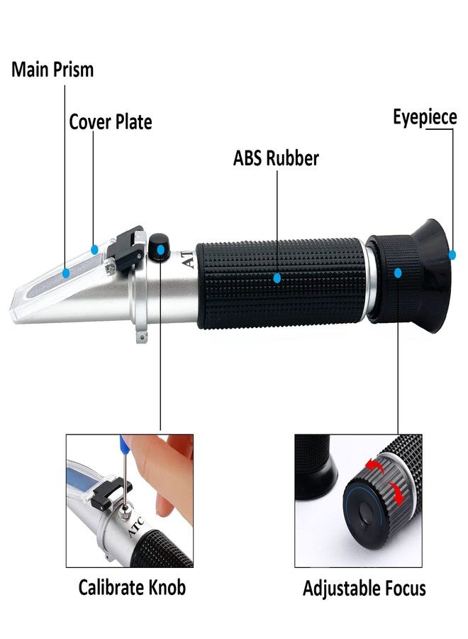 Hallocool Salinity Refractometer for Aquarium Seawater Marine Fishkeeping Salinity Tester 0-100PPT & 1.000-1.070 Salinity Hydrometer Slatwater Refractometer with Automatic Temperature Compensation (ATC) - Image 4