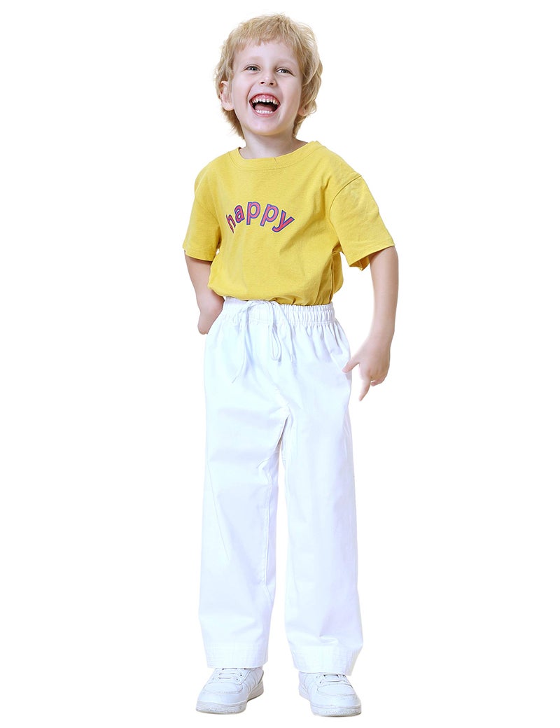 TopTie Adult Kids Karate Pants - Martial Arts Student Gi - White - Size 5 - Image 3