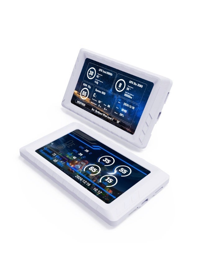 MiraBox D5 5-Inch Mini Monitor – One-Cable Connection, Rotatable Eye-Care Display with Real-Time News & Countdown - Image 1