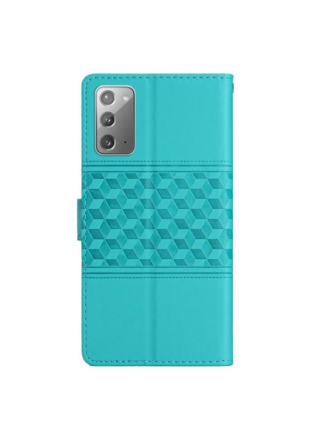 S-TOP Case For Samsung Galaxy Note20 Diamond Embossed Skin Feel Leather Phone Case with Lanyard - Image 3