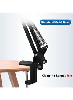 General Microphone Stand Adjustable Microphone Suspension Arm Compact Desktop Microphone Stand Swing Arm Stand for Anchor Live Streaming Computer Recording  - Image 4