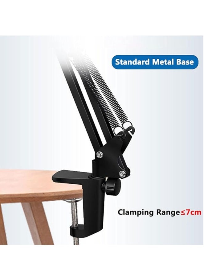 General - Microphone Stand Adjustable Microphone Suspension Arm Compact Desktop Microphone Stand Swing Arm Stand for Anchor Live Streaming Computer Recording - Image 1