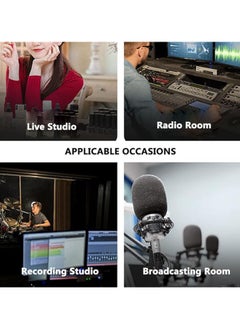 General Microphone Stand Adjustable Microphone Suspension Arm Compact Desktop Microphone Stand Swing Arm Stand for Anchor Live Streaming Computer Recording  - Image 5