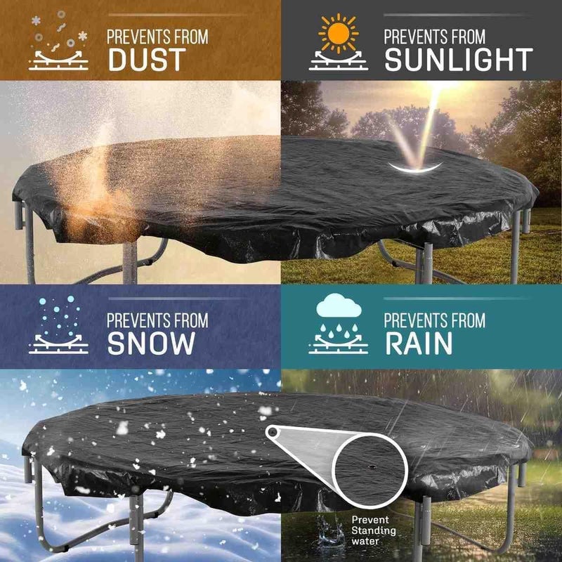 Upper Bounce Machrus Trampoline Weather Cover - 7.5Ft 8Ft 10Ft 11Ft 12Ft 13Ft 14Ft 15Ft 16Ft 17Ft 8X14Ft 9X15Ft 10X17Ft -Weather-Resistant Trampoline Protective Cover - Image 5