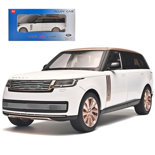 RZAPE Car Toys for Boys 118 Diecast Cars Compatible with Land Rover Range Rover Model Car Kits CollectionMetal OffRoad SUV Toy Car with Light and SoundCars for Kids Ages 35White - Image 1