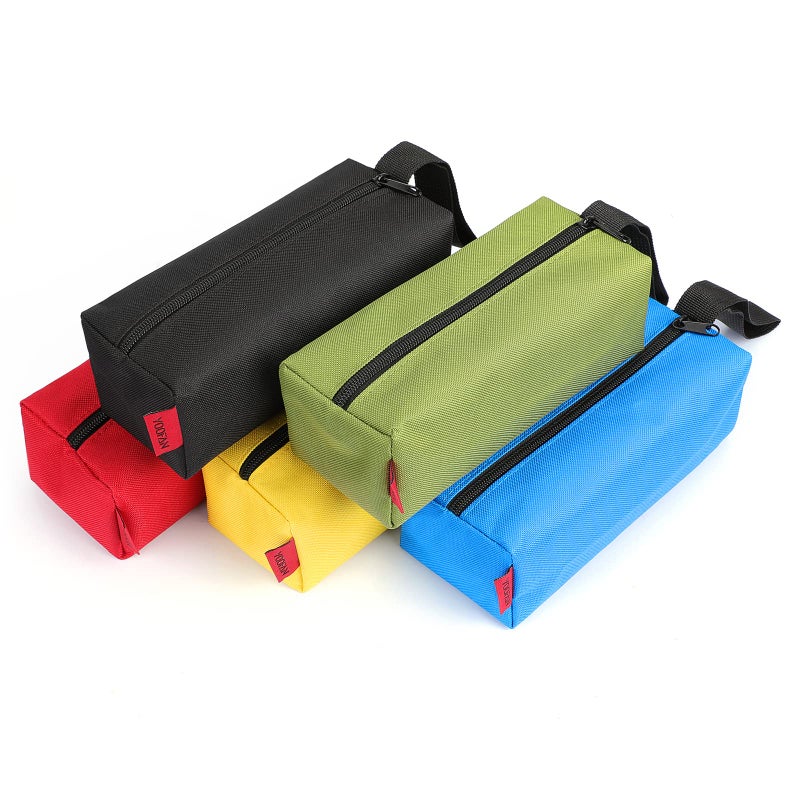 YOOFAN Small Tool Bags Heavy Duty 1680D Waterproof Fabric Tool Pouch BlackRedBlueGreenYellow 5Packs