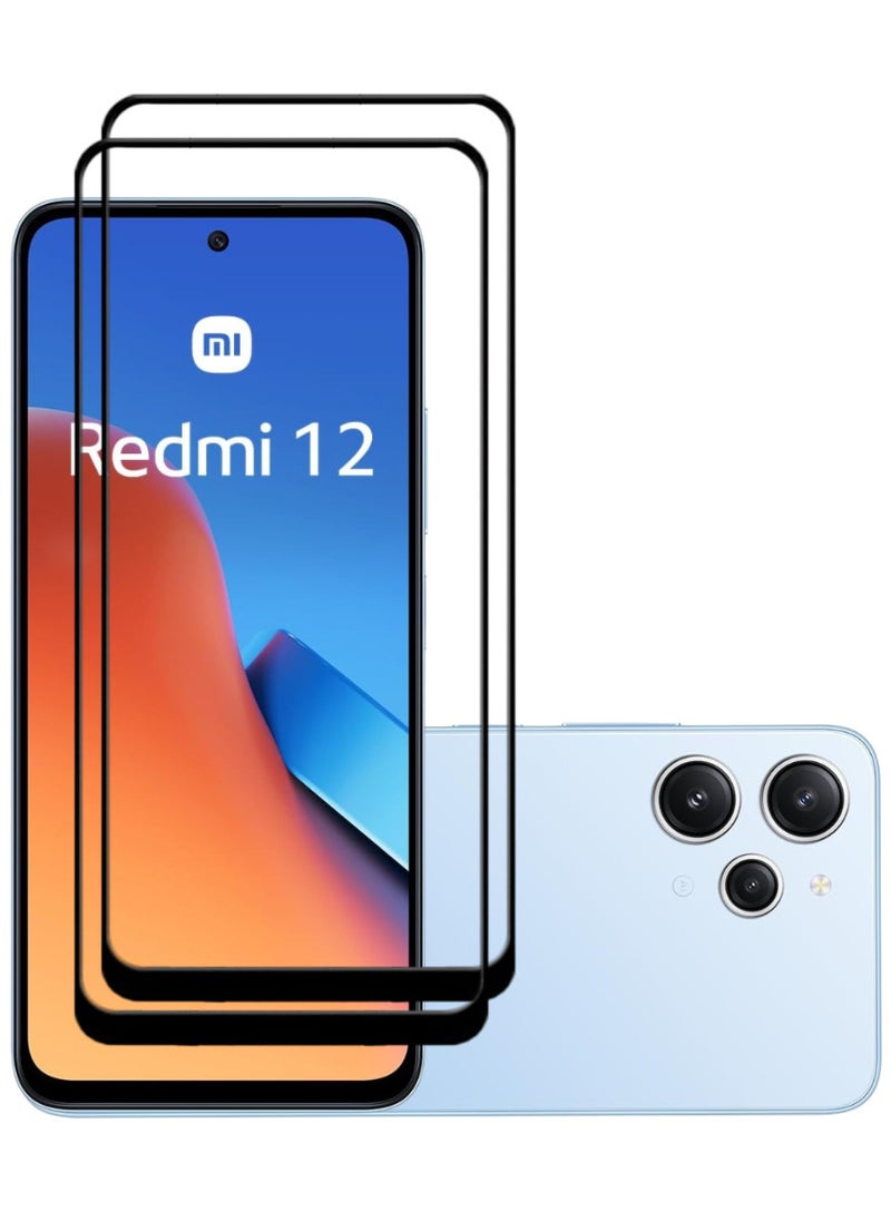 ACLIX 2 Pieces Antistatic ESD Dustproof Premium Quality High Definition Tempered Glass Screen Protector Designed For Xiaomi Redmi 12 - Image 1