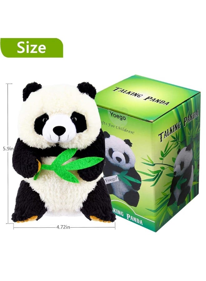 Yoego Talking Toy, Plush Panda Cute Sound Effects with Repeats Your Said Voice, Best Buddy for Kids Gift - Image 1