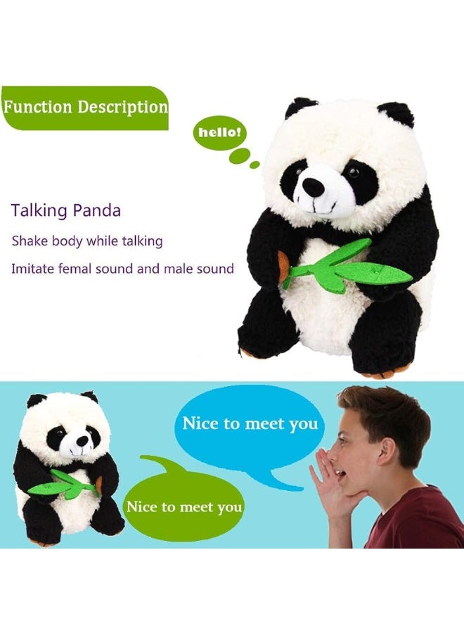 Yoego Talking Toy, Plush Panda Cute Sound Effects with Repeats Your Said Voice, Best Buddy for Kids Gift - Image 5