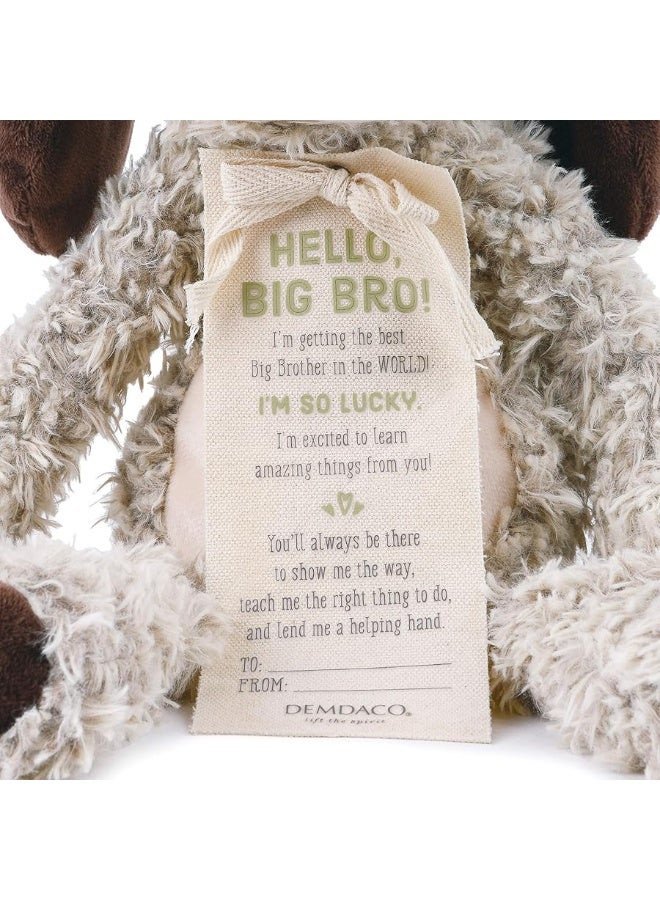 DEMDACO Big Brother Puppy Soft Brown 13 inch Plush Material Stuffed Animal Figure Toy - Image 5