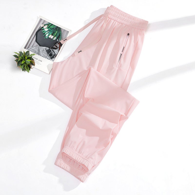 Men'S And Women'S Ice Silk Stretch Explosion Lovers Sports Pants Casual Joker Anti Uv - Image 4