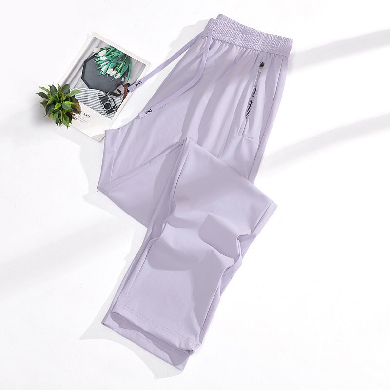 Men'S And Women'S Ice Silk Stretch Explosion Lovers Sports Pants Casual Joker Anti Uv - Image 5