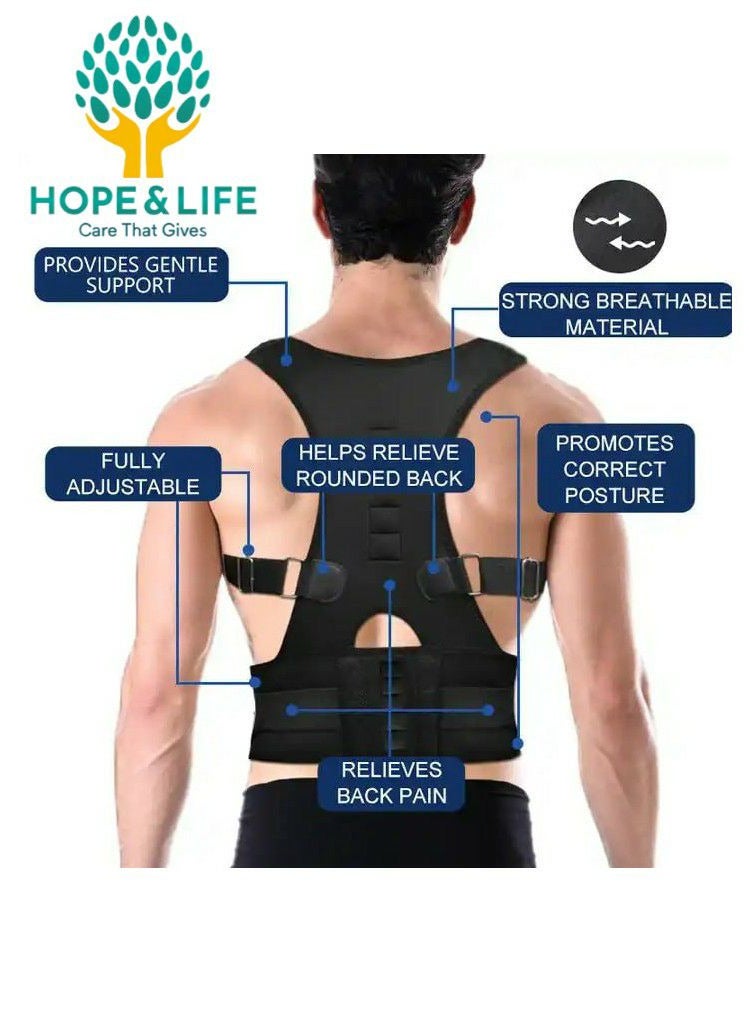 Hope And Life The Back Belt For Posture Correction And Shoulder Straightening Is Made Of Strong, Breathable Material That Is Comfortable To Wear For Men And Women - Multiple Sizes - Image 2