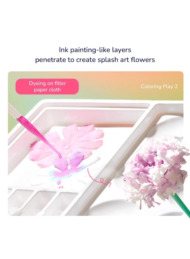 MiDeer Magic Dyeing Florist STEAM Art & Science Craft Kit for Kids – DIY Flower Bouquet Making Set with Color Dyeing Tools, 77+ Pieces Creative Experiment Art Kit, Educational STEM Craft Toy for Kids Age 6+ - Image 3