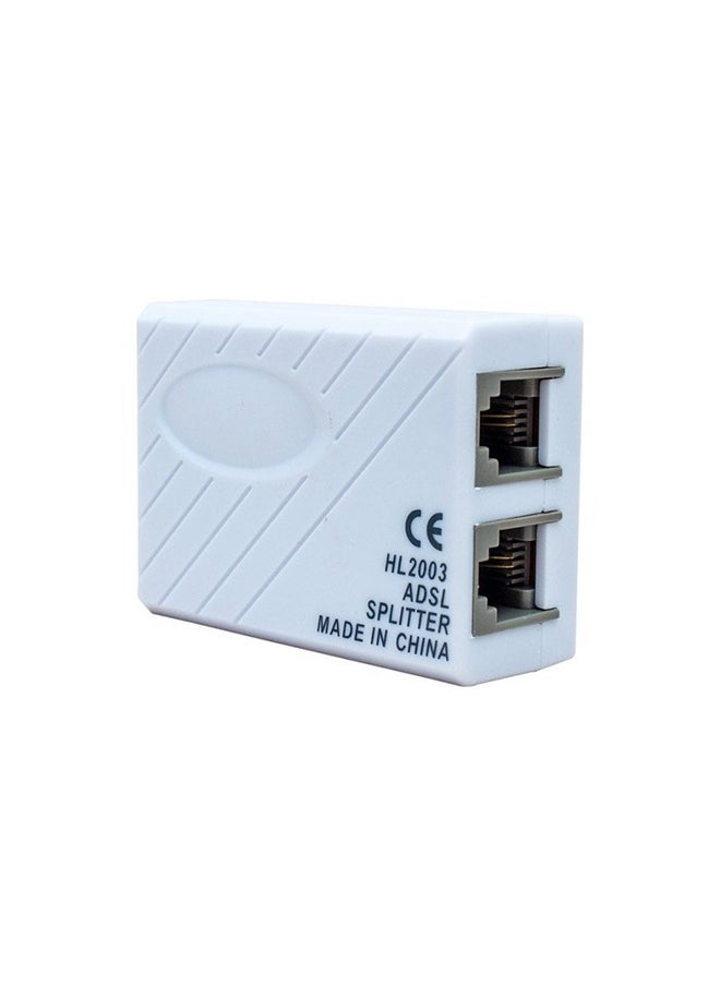 Generic ADSL Broadband Modem Phone Line Splitter Filter pack of 4 White  - Image 3