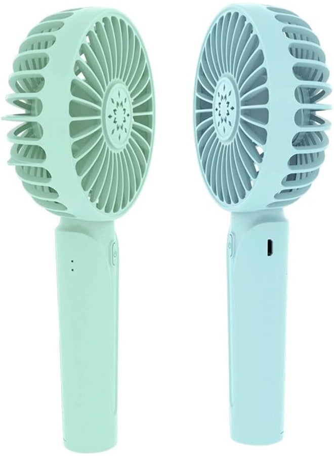 راكسوم مروحة مكتب صغيرة ومروحة محمولة ومروحة قابلة لإعادة الشحن عبر USB ومروحة هوائية للمكتب ومبرد هواء ومبرد هواء قابل لإعادة الشحن ومراوح تبريد باللون الأخضر البحري - Image 2