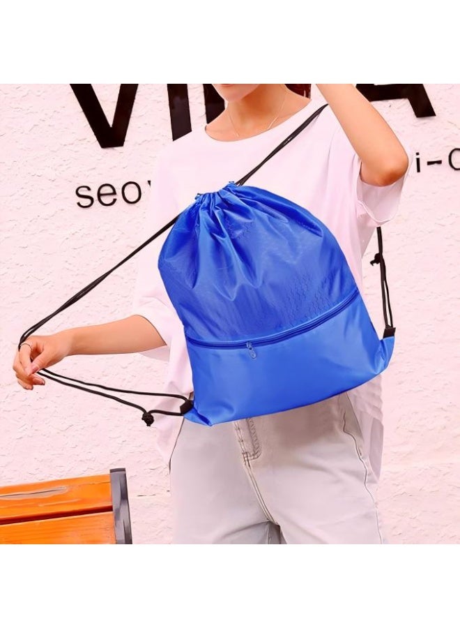 حقيبة ظهر برباط، حقيبة خلفية برباط مقاوم للماء مع جيب بسحاب، حقائب سباحة برباط لصالة الألعاب الرياضية للرجال والنساء - Image 3