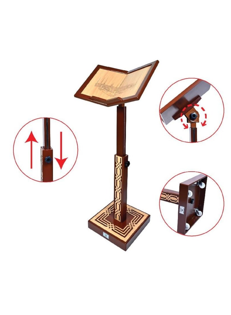 حامل المصحف الخشبي ( الفرقان ) بني فاتح - نسخة أصلية - Image 4