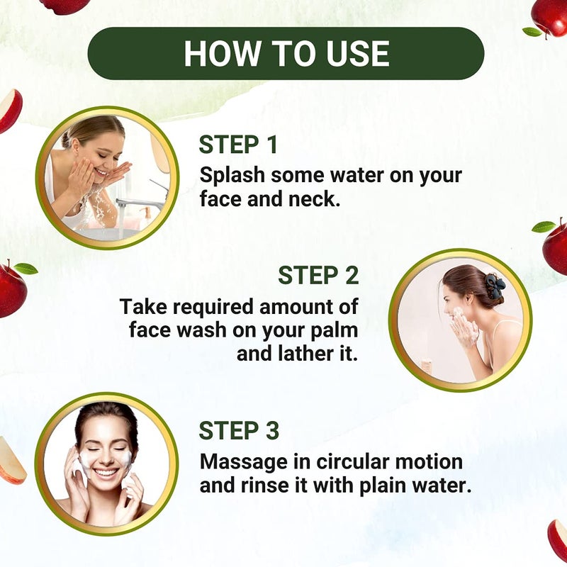 ELIBLISS Apple Cider Vinegar Foaming Face Wash with Apple Cider Vinegar & Aloe Vera Water with Brush for Deep Cleansing 150 ml Pack Of 2 - Image 5