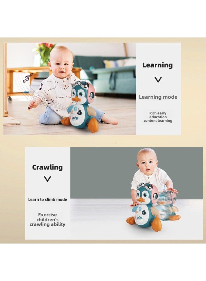 Electric Singing Dancing Penguin Children's Toys 0-1 Year Old Baby Sound And Light Swing Small Yellow Duck Early Education Educational Toys-Color:Red Hat-voice-controlled Swing Penguin-Specifications:Charging Version + Color Box + Screwdriver For Free  - Image 3