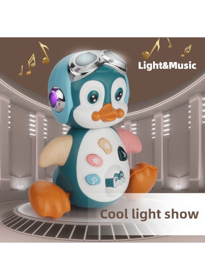 Electric Singing Dancing Penguin Children's Toys 0-1 Year Old Baby Sound And Light Swing Small Yellow Duck Early Education Educational Toys-Color:Red Hat-voice-controlled Swing Penguin-Specifications:Charging Version + Color Box + Screwdriver For Free  - Image 4