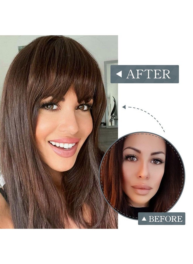 BARSDAR Clip in Bangs - Human Hair Bangs Extensions for Women, French Thick Black Hair Bangs Clip in - Real Human Hair Bangs Natural Hair Clip in Bangs Hairpieces Girls Daily - Natural Black - Image 4