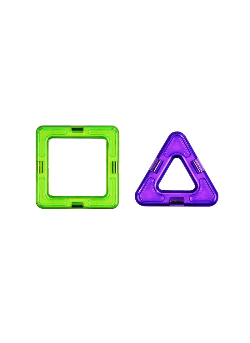 Generic - Large magnetic sheet building blocks magnet toy magnetic magnet 3-6-8 years old boys and girls loose pieces variety Assembly[Large] 10 square triangles each [Large] 10 square triangles each - Image 1