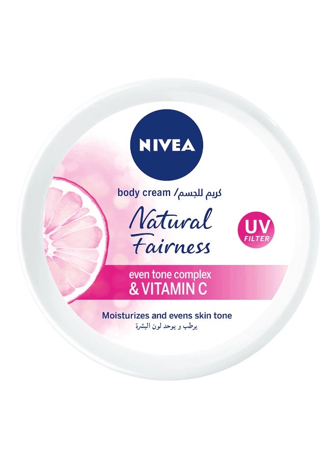 NIVEA Body Cream Even Tone, Natural Fairness Complex & Vitamin C, All Skin Types, Jar 200 ml - Image 1