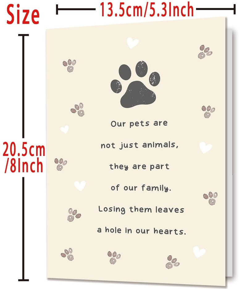 Mcduldul Pet Sympathy Card for Dog Cat | Loss of Dog Sympathy Gift | Pets Memorial Gifts for Loss of Dogs | Pets Bereavement Gifts - Image 4