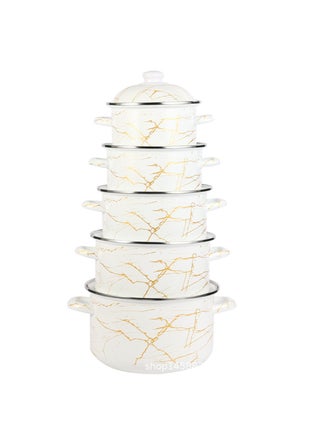 White with Gold Marble Pattern