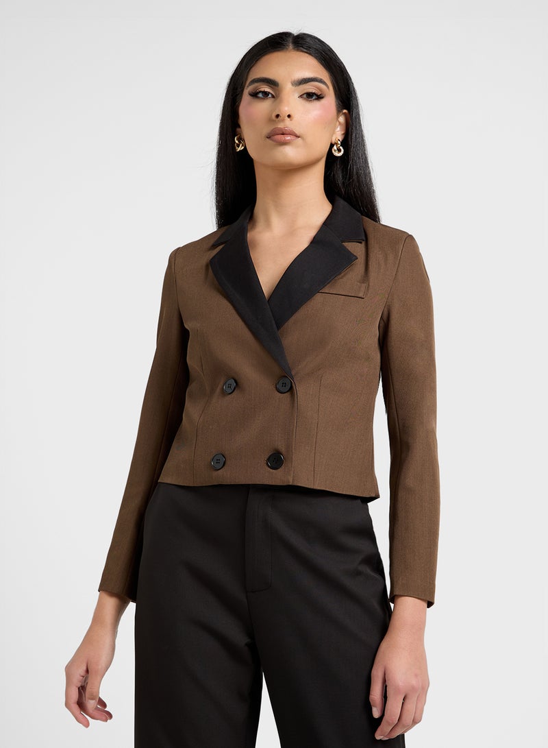 ELLA Blazer With Contrast Lapel  - Image 1