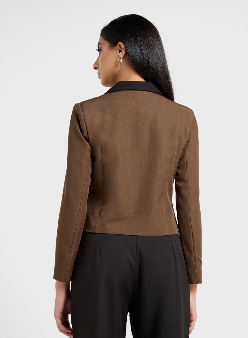 ELLA Blazer With Contrast Lapel  - Image 2