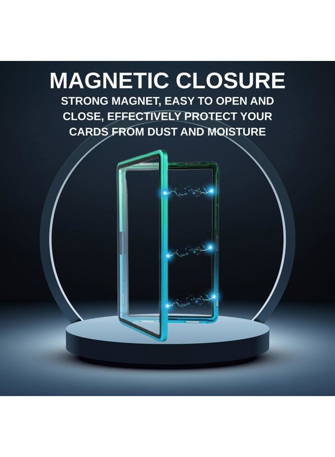 RedCap Magnetic Aluminum Graded PSA Slab Guard UV Resistant Glass 35PT Premium Protector Display Case For Standard PSA CGC Graded Sport Trading Cards - Aqua Storm - Image 4